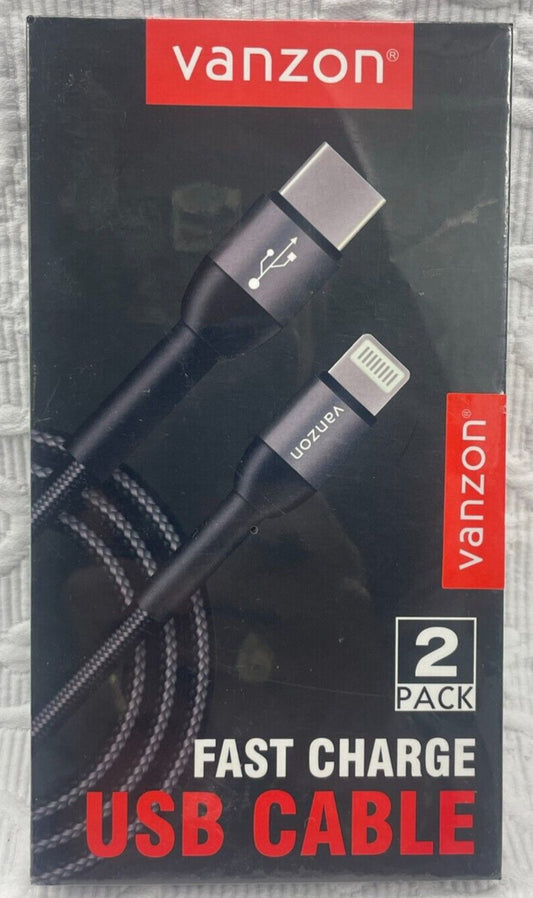 Vanzon usb-c to lightning cable  2 pack